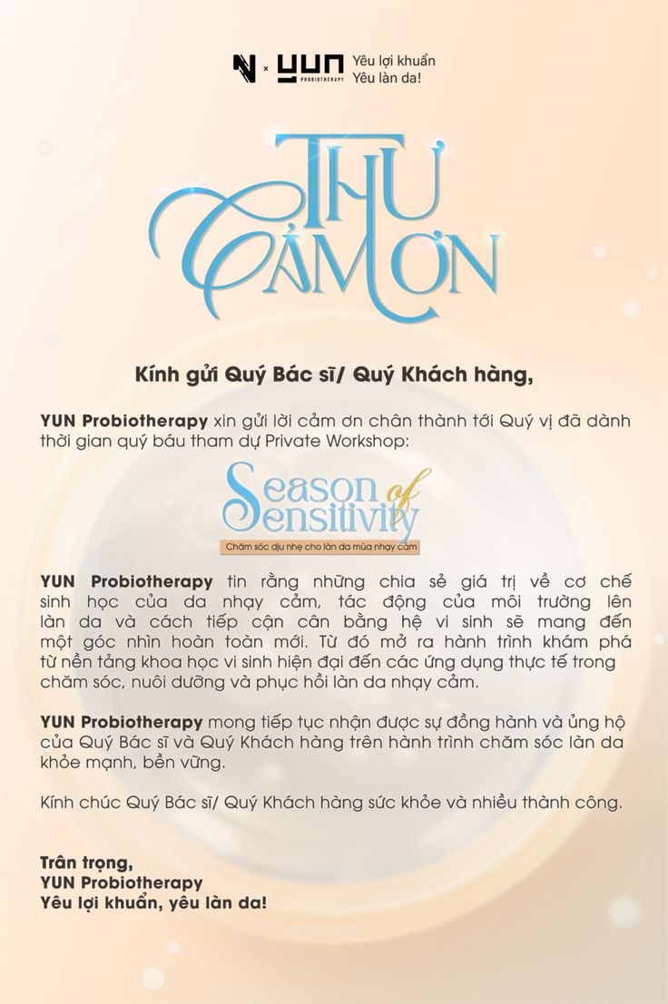 Mẫu thư cảm ơn sự kiện Workshop 