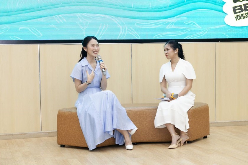 Khánh Vy - khách mời trong talkshow lan toả thông điệp phá song bật sắc trong giới trẻ Việt (Nguồn ảnh: Báo Pháp luật Việt Nam)