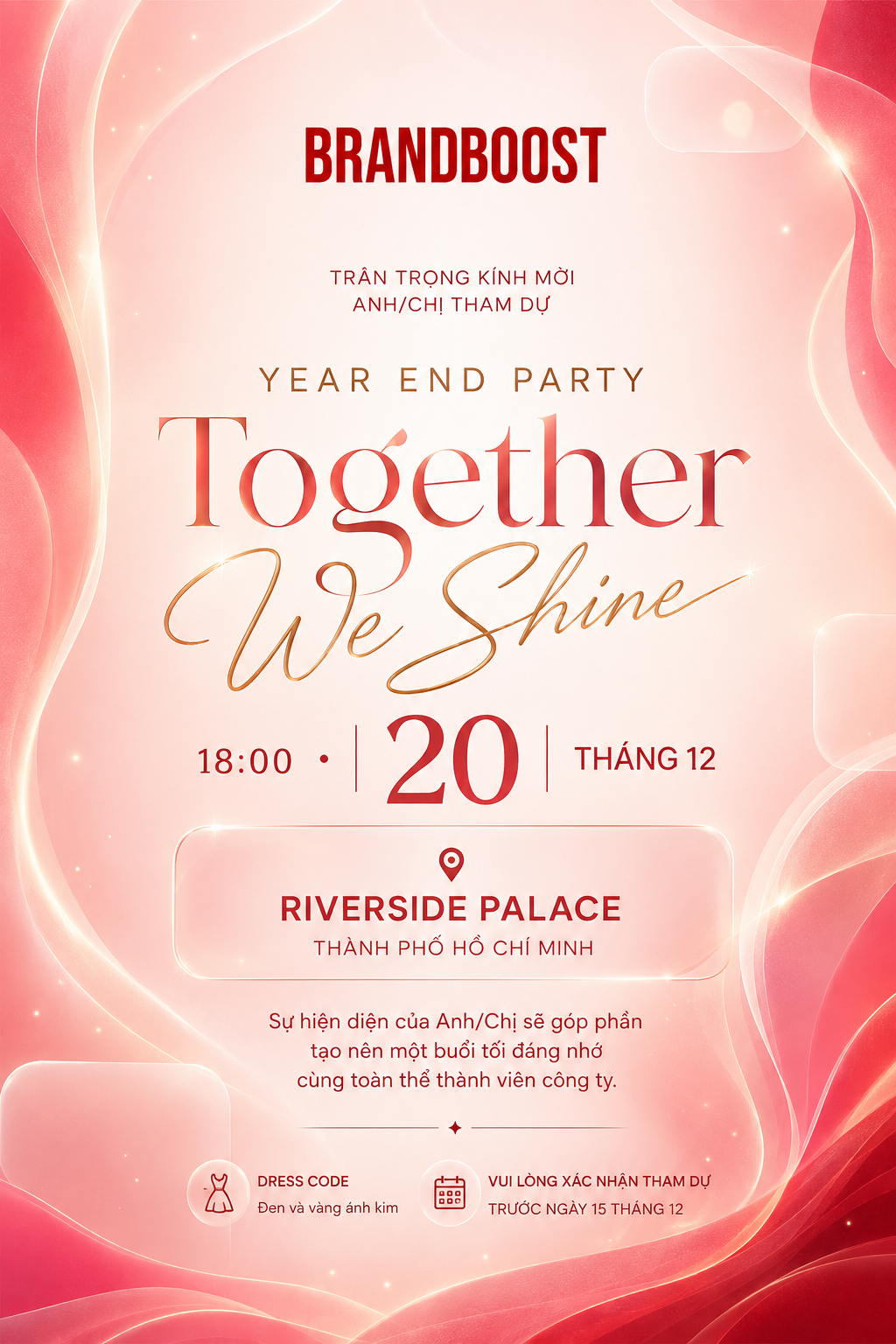 Mẫu thiệp mời Year End Party