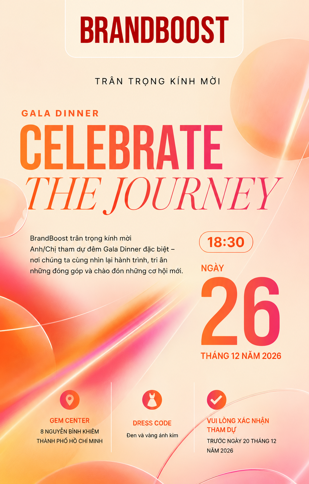 Mẫu ý tưởng thiết kế thiệp Gala Dinner Brandboost