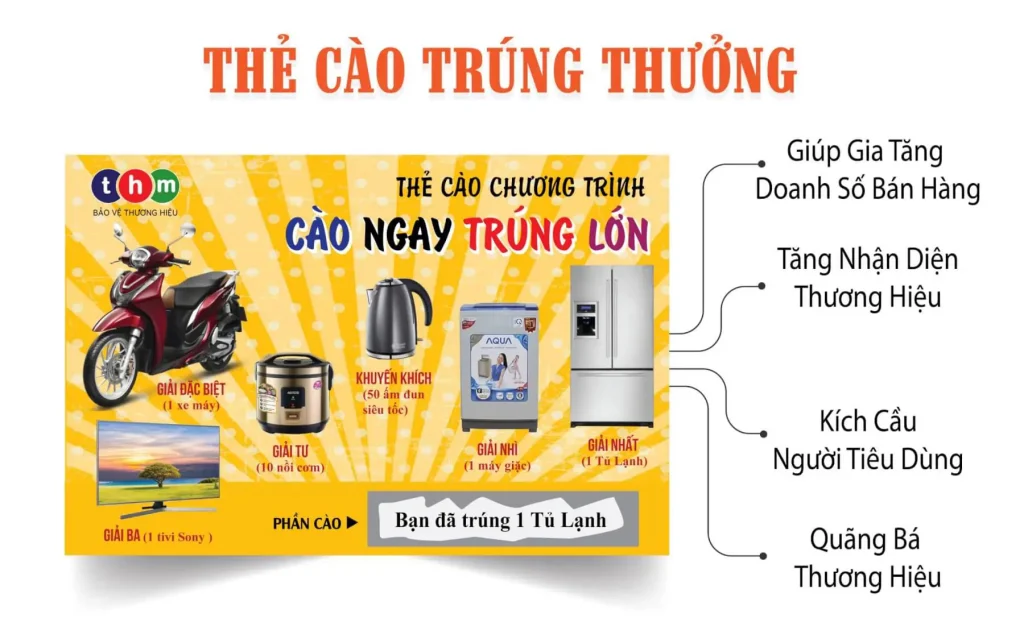 Thẻ cào trúng thưởng - (Nguồn ảnh: In sắc màu)