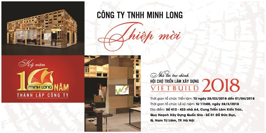 Thư mời lễ kỷ niệm 10 năm thành lập công ty Gỗ Minh Long (Nguồn ảnh: Gỗ Minh Long)