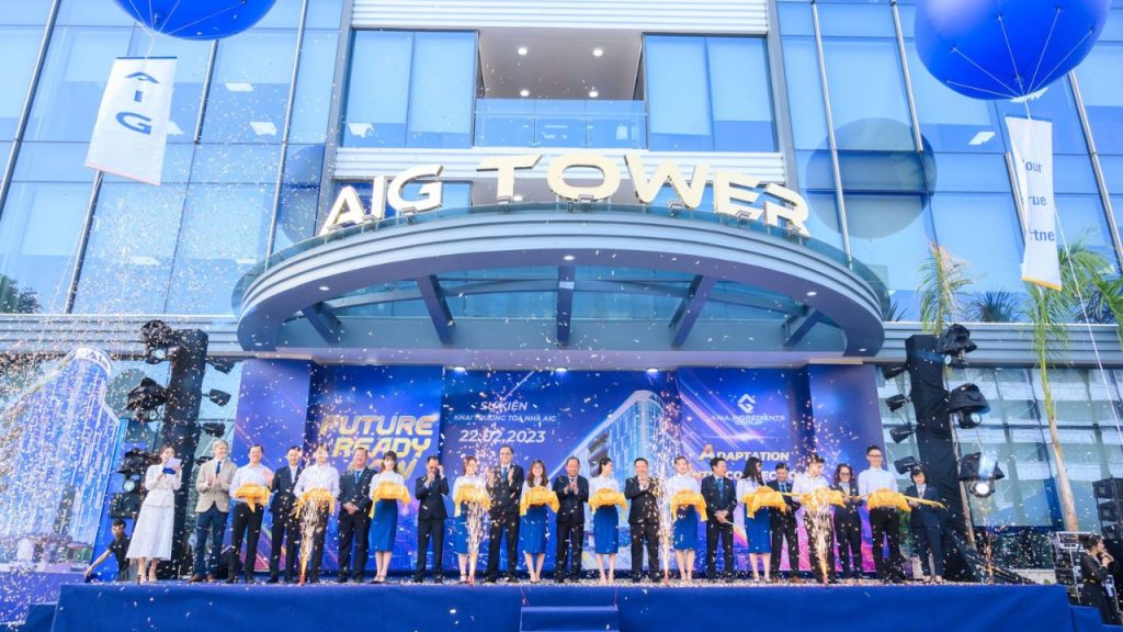 Sân khấu ngoài trời sự kiện lễ khai trương toà nhà mới - AIG Tower