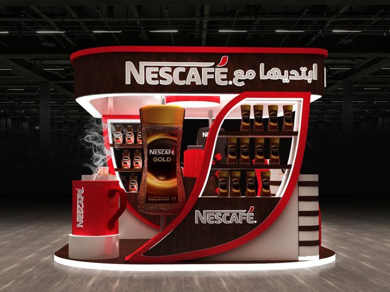 Booth quảng cáo sản phẩm cà phê thương hiệu NesCafe