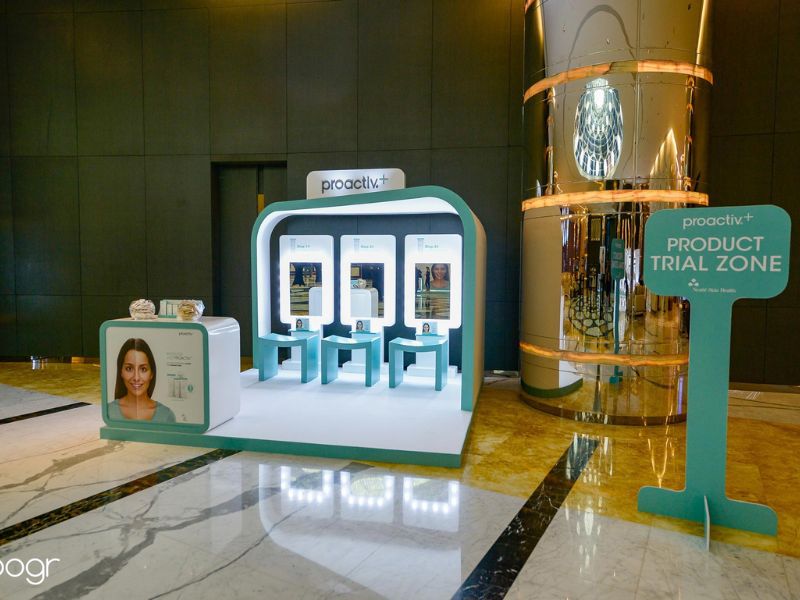 Booth tại sự kiện ra mắt sản phẩm mới của Nestle Skin Health