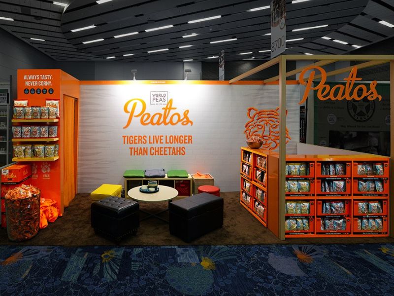 Booth sự kiện ra mắt sản phẩm mới tại Hội chợ thương mại 