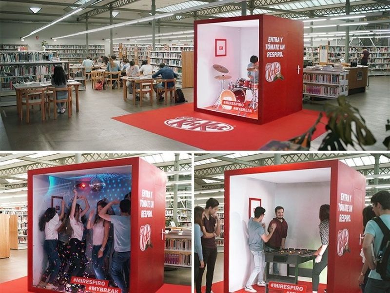 Gian hàng trò chơi của thương hiệu KitKat