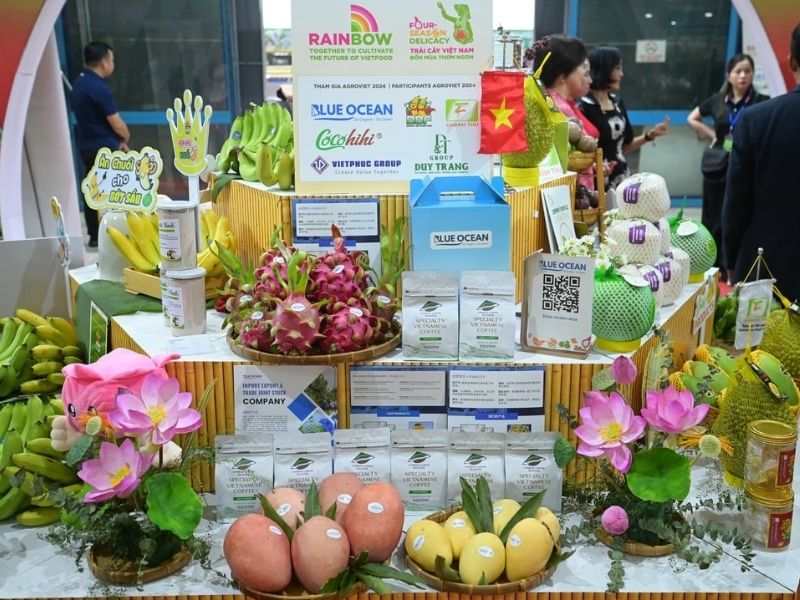 Gian hàng trưng bày sản phẩm nông sản