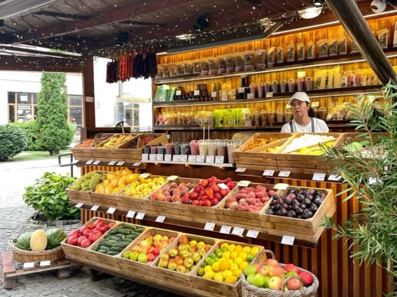 Gian hàng trưng bày sản phẩm nông sản