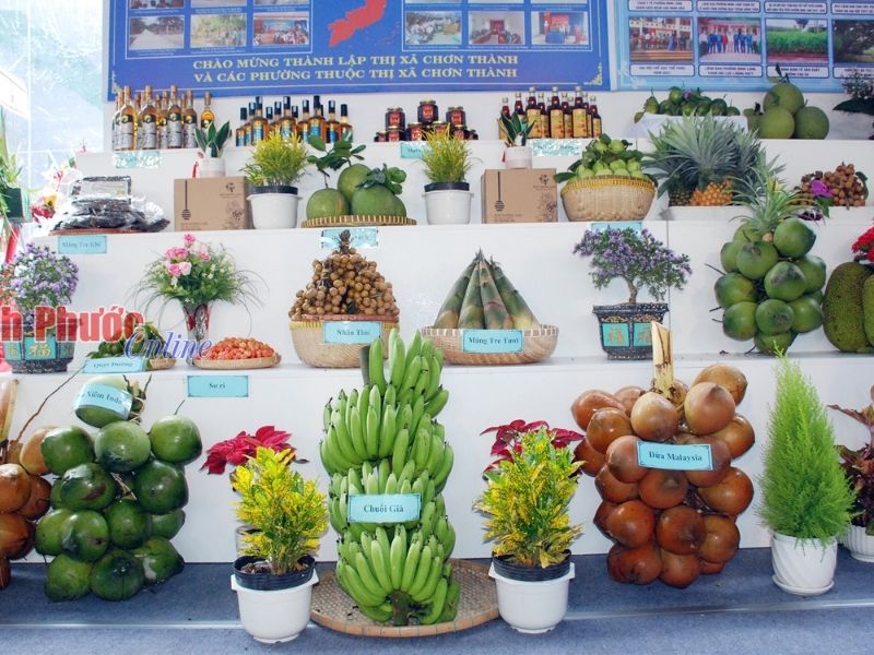 Gian hàng trưng bày sản phẩm nông nghiệp