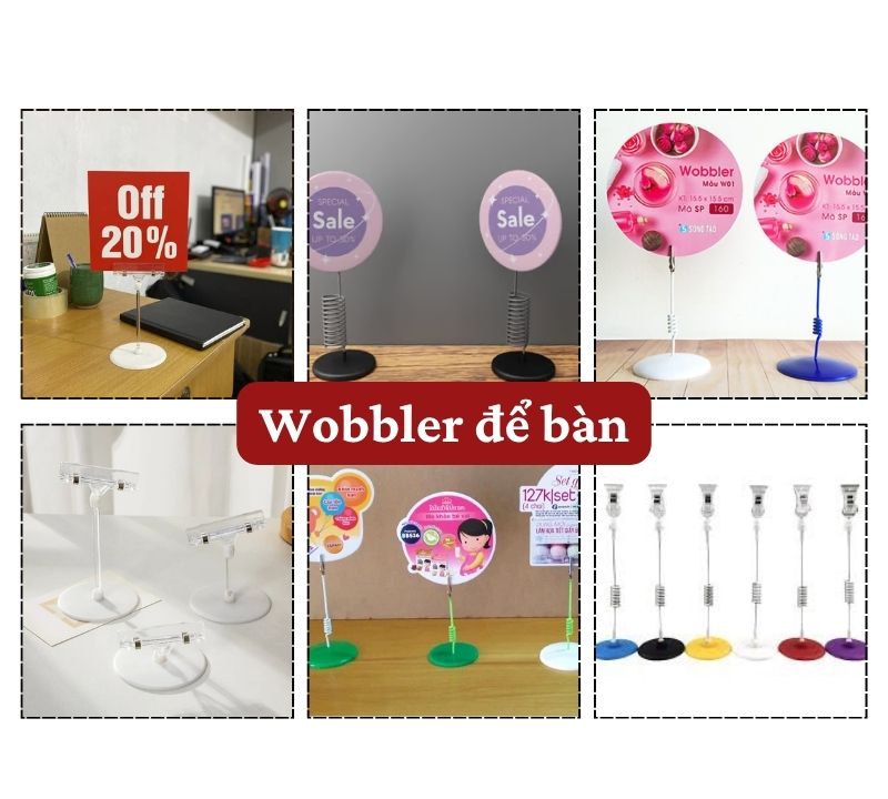 Wobbler để bàn cover